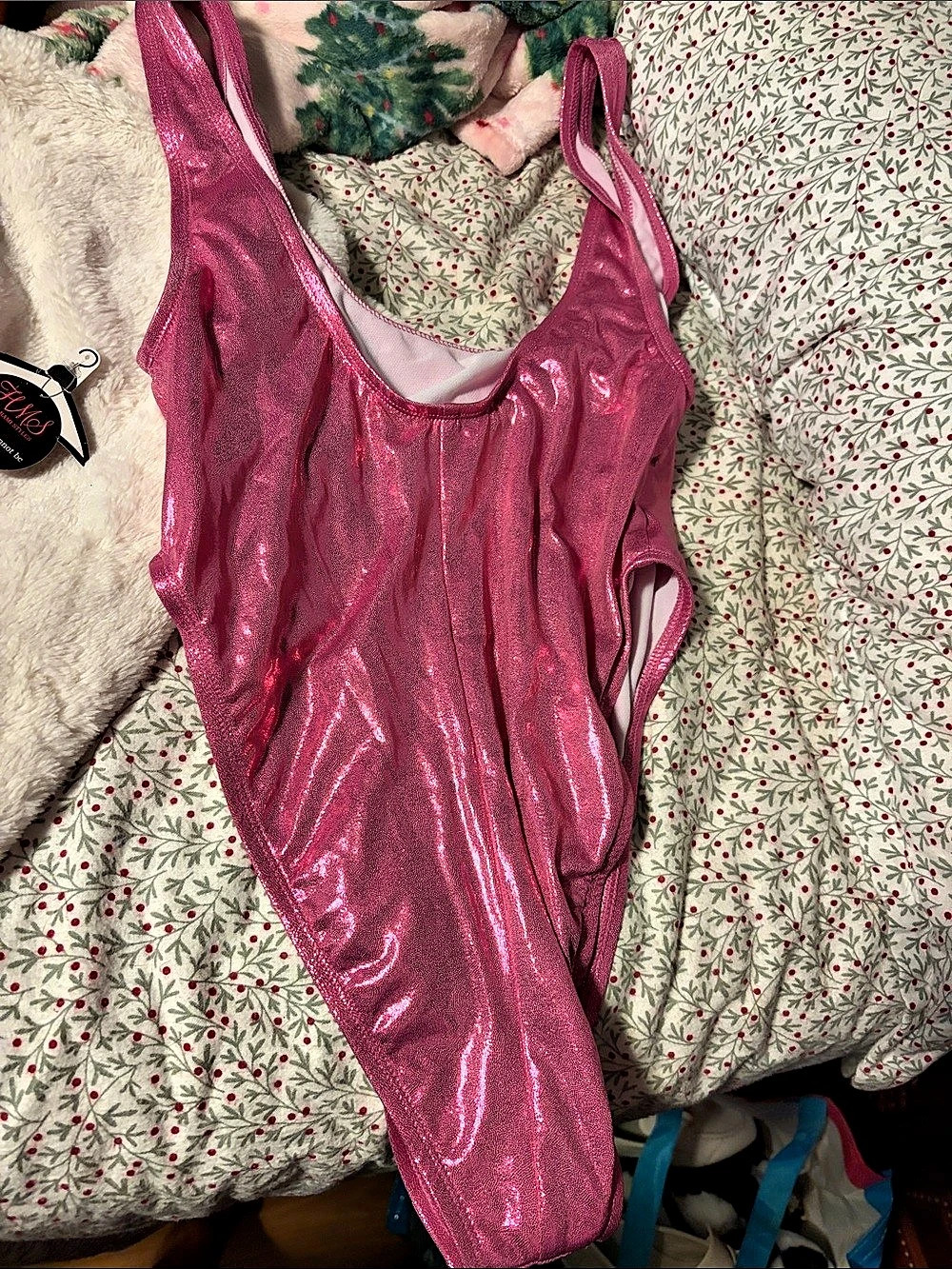 HMS Metallic Pink One-Piece Swimsuit Size Medium NWT
